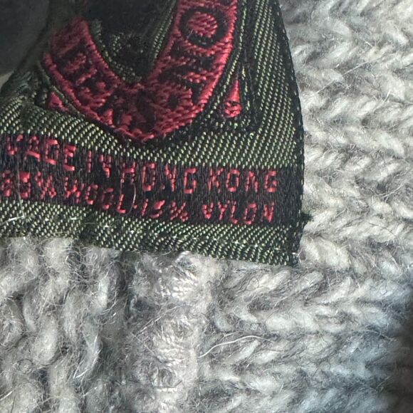 Vintage Boston Traders Wool Blend Shawl Collar Sweater XL Oatmeal Gray - Picture 7 of 8